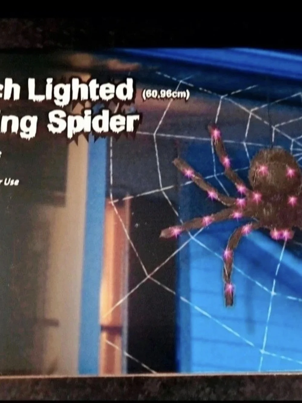 24-Inch Lighted Spider Halloween Decoration